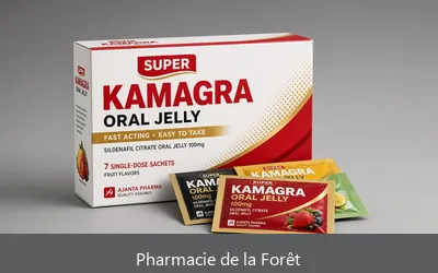 Kamagra Oral Jelly 100 mg Sildénafil sachets gelée Pharmacie de la Forêt Tévelave